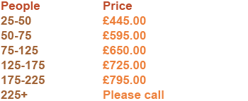 Ox & Deer Pricelist