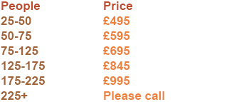 Hog Roast Pricelist
